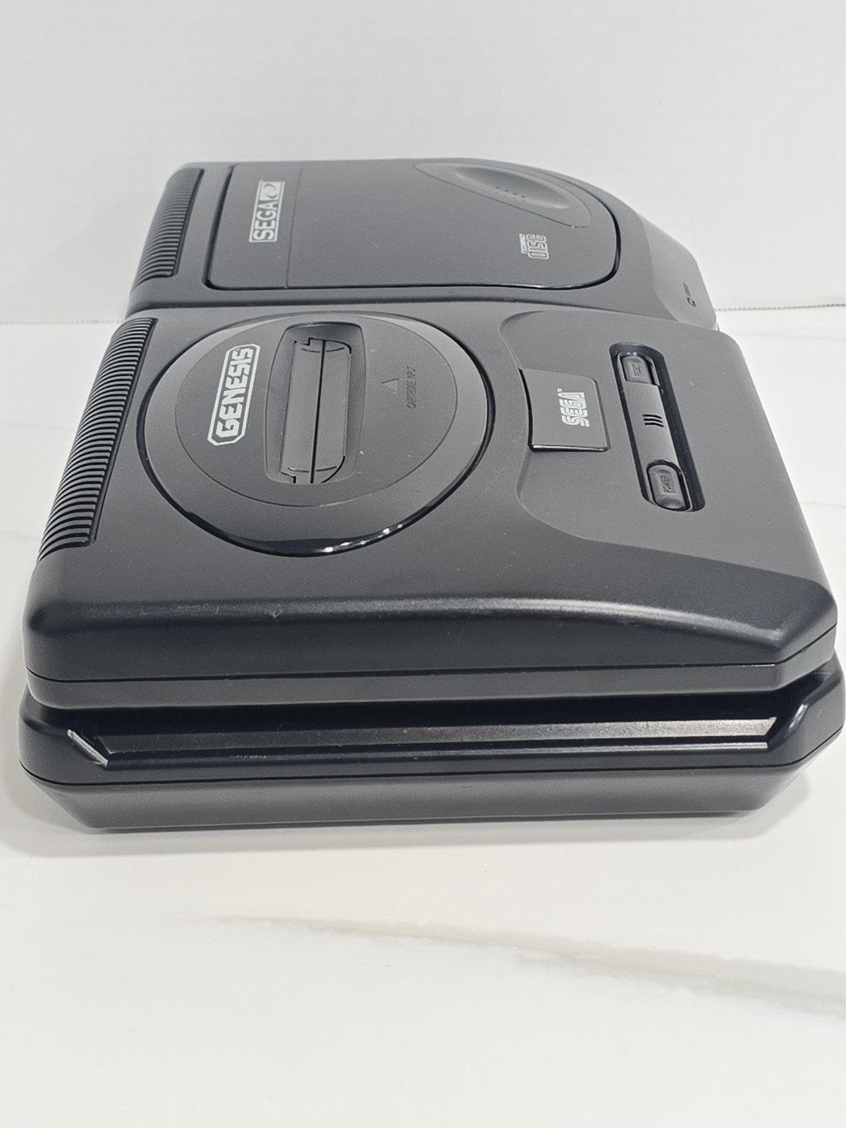 Sega CD MK-4102 + Genesis II Bundle Consoles w/ 2 OEM Controllers TESTED CLEAN