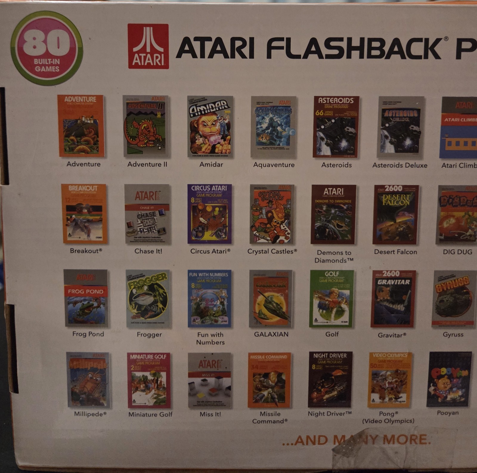 🔥2018 AtGAMES ATARI FLASHBACK PORTABLE (#AP3280) W/ 80 BUILT-IN GAMES *TESTED*