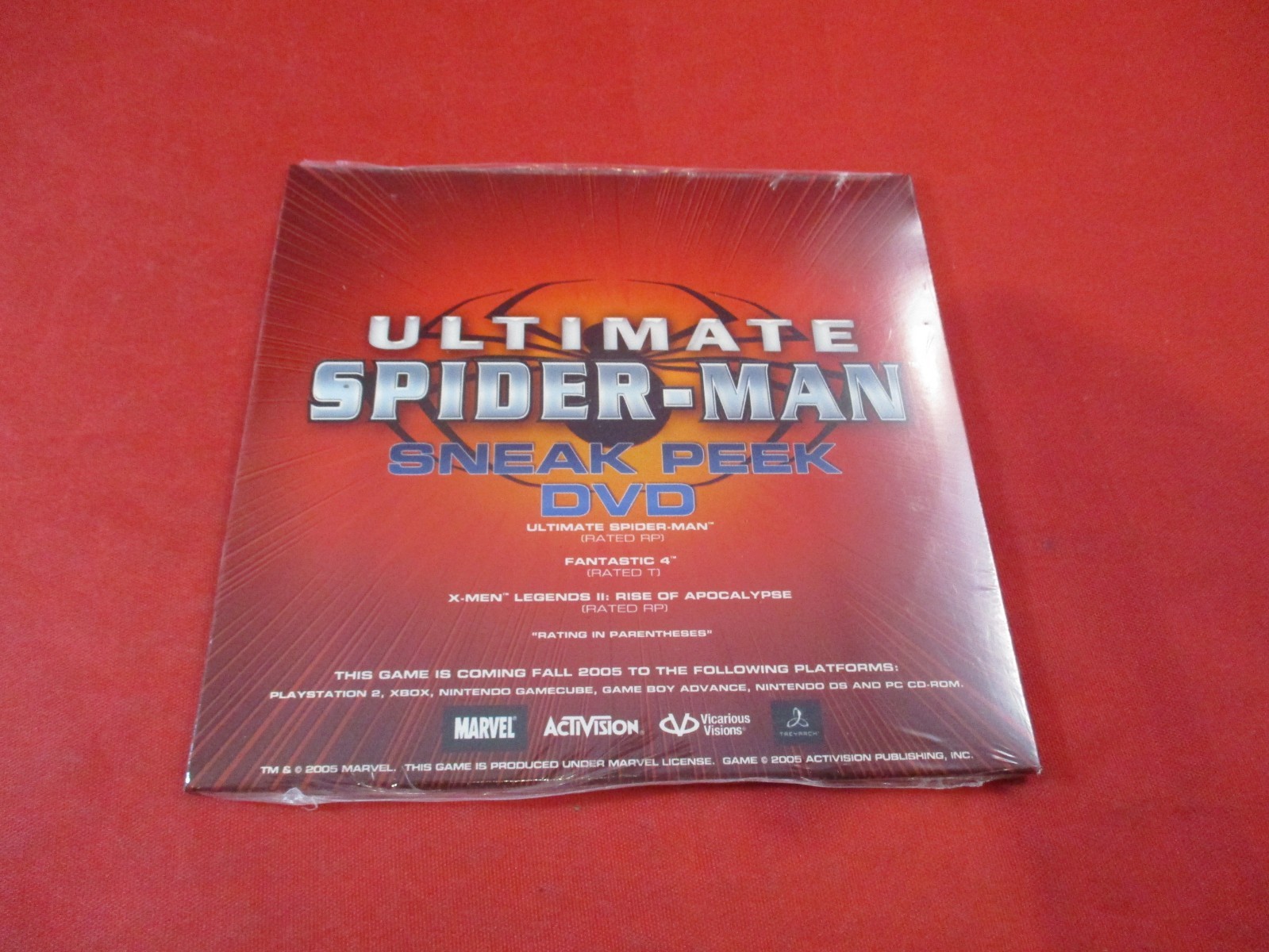 Ultimate Spider-Man Xbox PS2 GBA DS Gamecube Sneak Peak DVD & RARE Promo Poster!