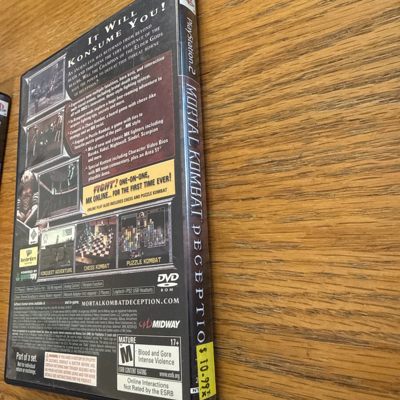Lot 2 Sony Dark Cloud 2 PS2 & Mortal Kombat Deception Cases And Manuals