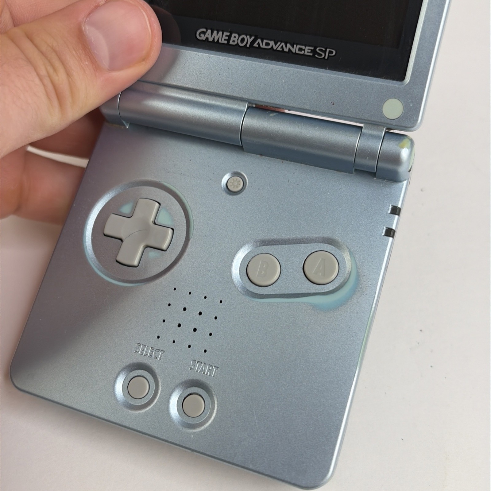 For Repair! Nintendo Game Boy Advance SP Has 101 Pearl Blue GBA SP – US Model