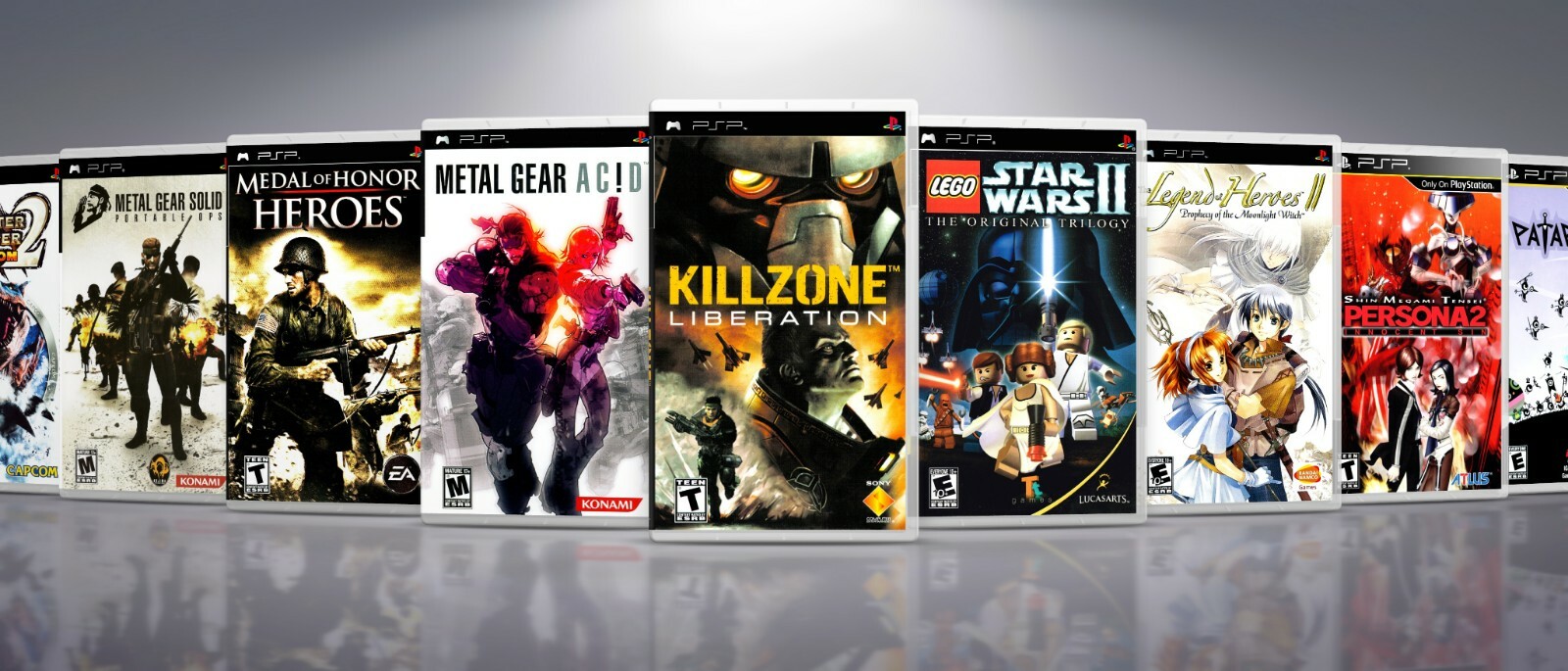 Replacement PlayStation PSP Titles J-P Covers and Cases. NO GAMES!