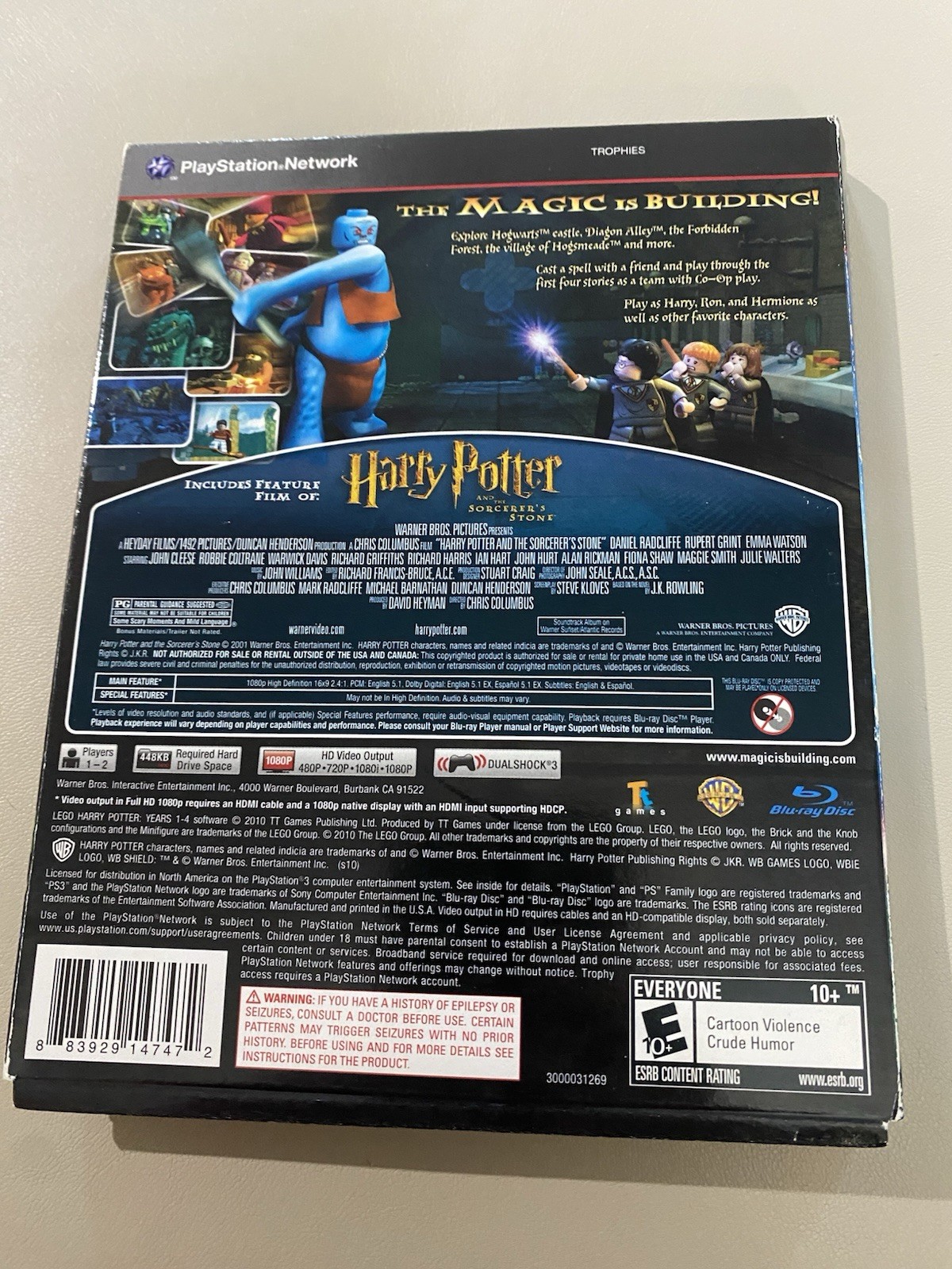 LEGO Harry Potter: Years 1-4 Sony PS3 Complete w Game and Movie- Rare Edition