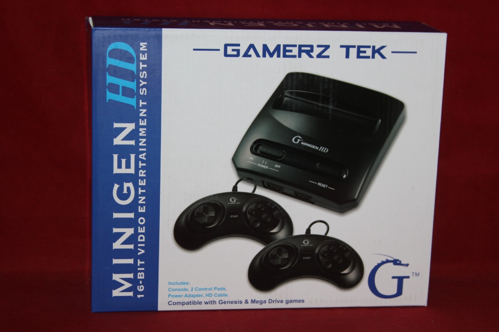 Gamerz Tek Minigen HD 16-bit Video Entertainment System. Genesis Clone Console.