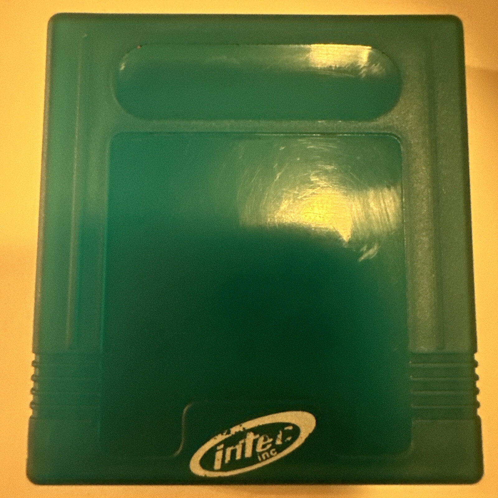 Intel Game Boy Turquoise BLUE Nintendo Cartridge Case Protector Dust Case RARE