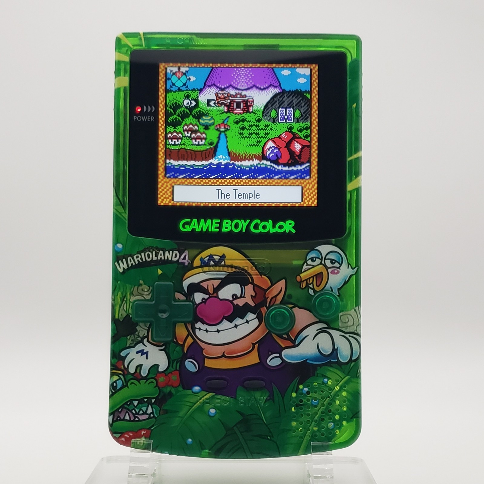 Custom Wario Gameboy Color IPS Screen w/ Case – GBC Console System Wario Land