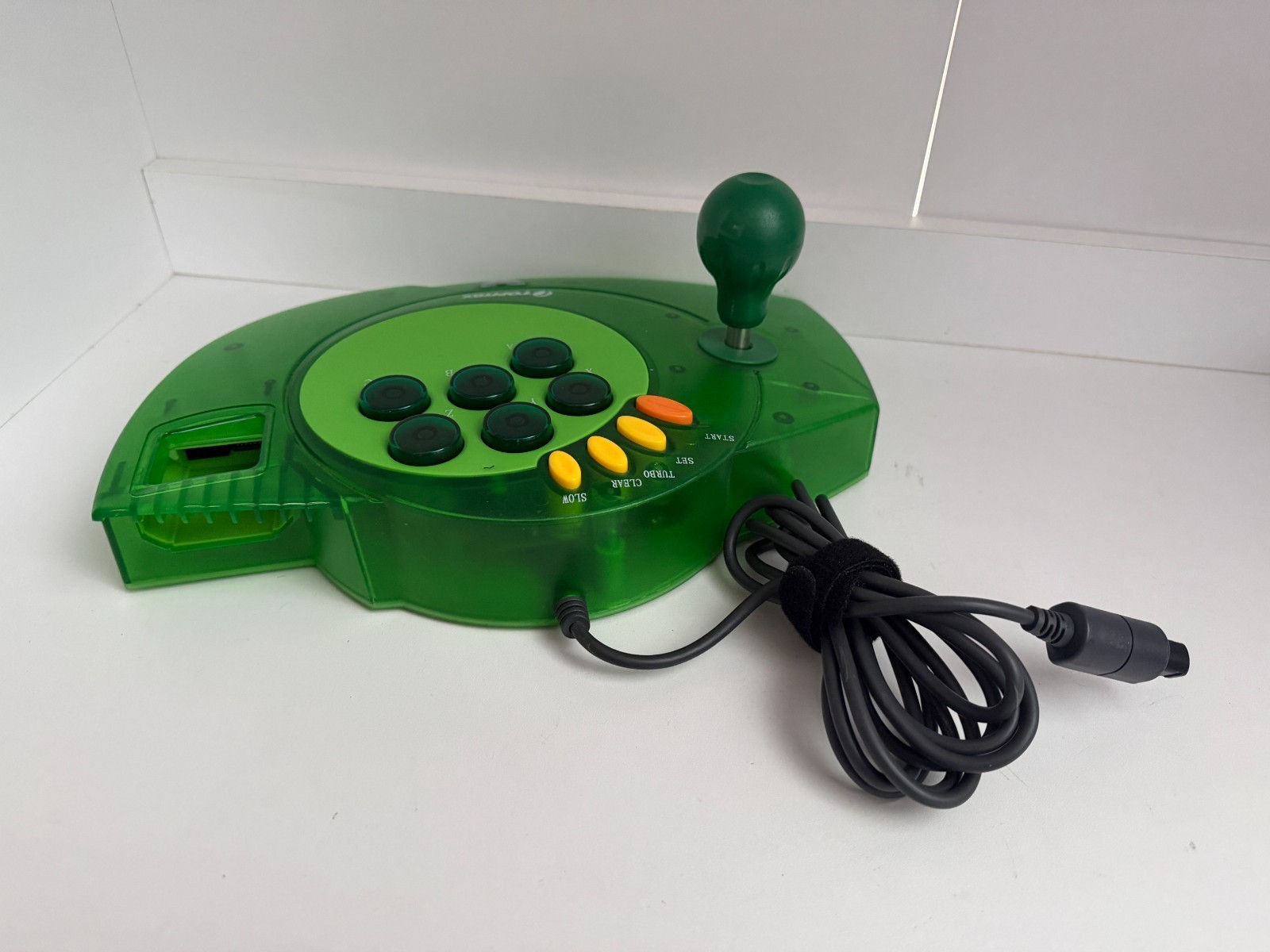 Topmax Sega Dreamcast Translucent Green Arcade Fight Stick Tested