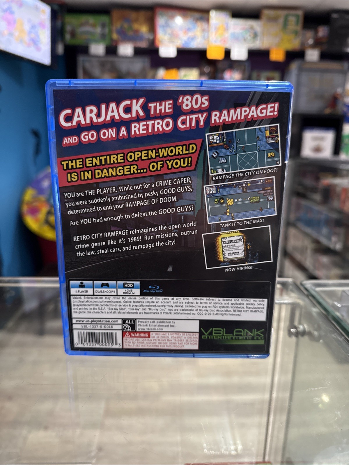 Retro City Rampage DX Limited Gold Title – PlayStation 4 PS4 – Tested