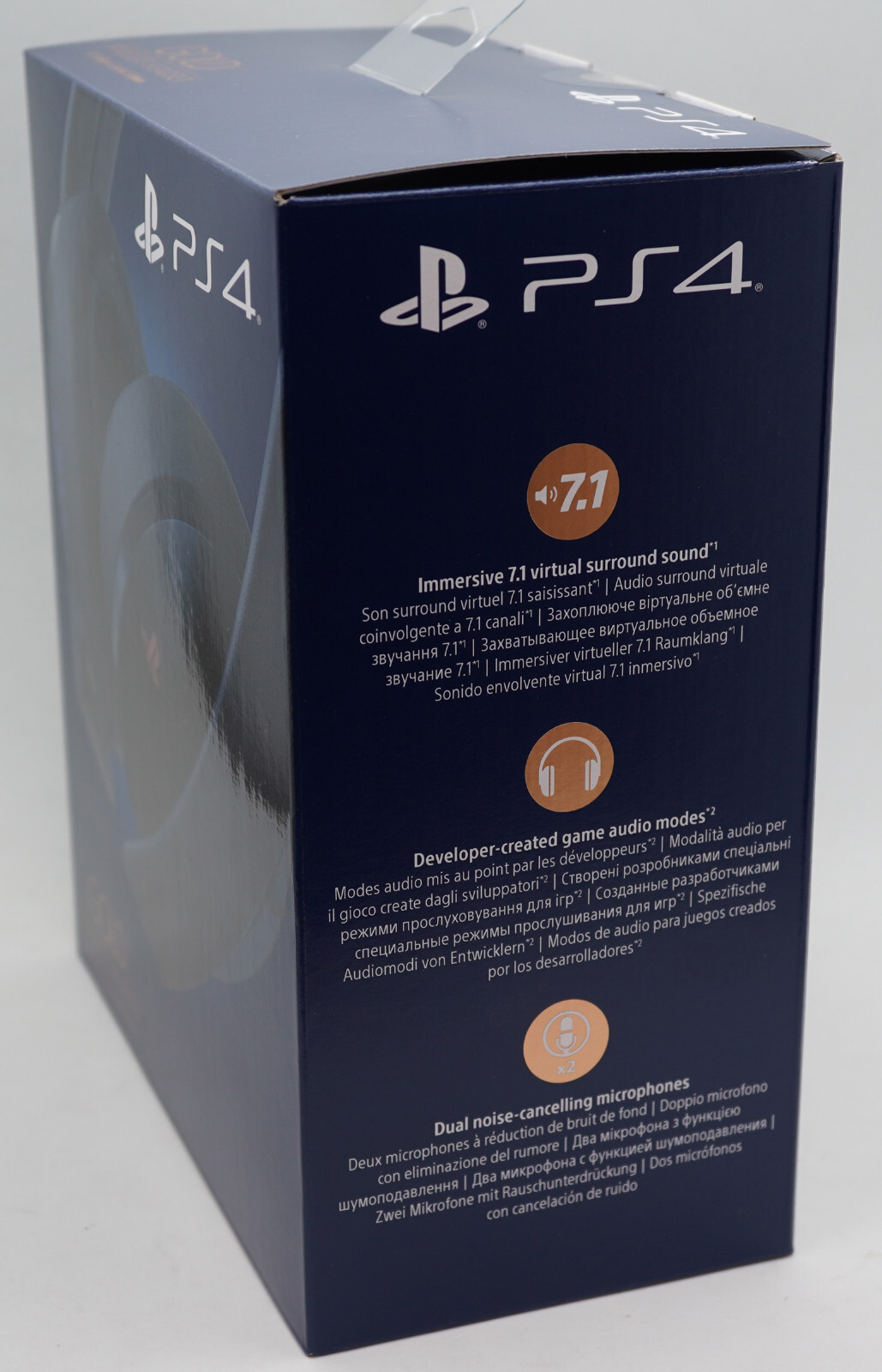 Sony PlayStation 4 PS4 Gold Wireless Headset 500 Million Translucent Blue