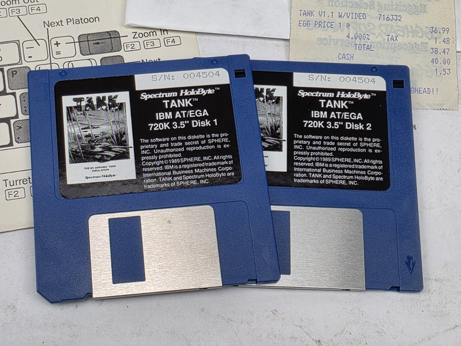 Tank BIG BOX (PC 3.5″ Floppy) w/ Bonus WWII Tank VHS 1993 Spectrum HoloByte