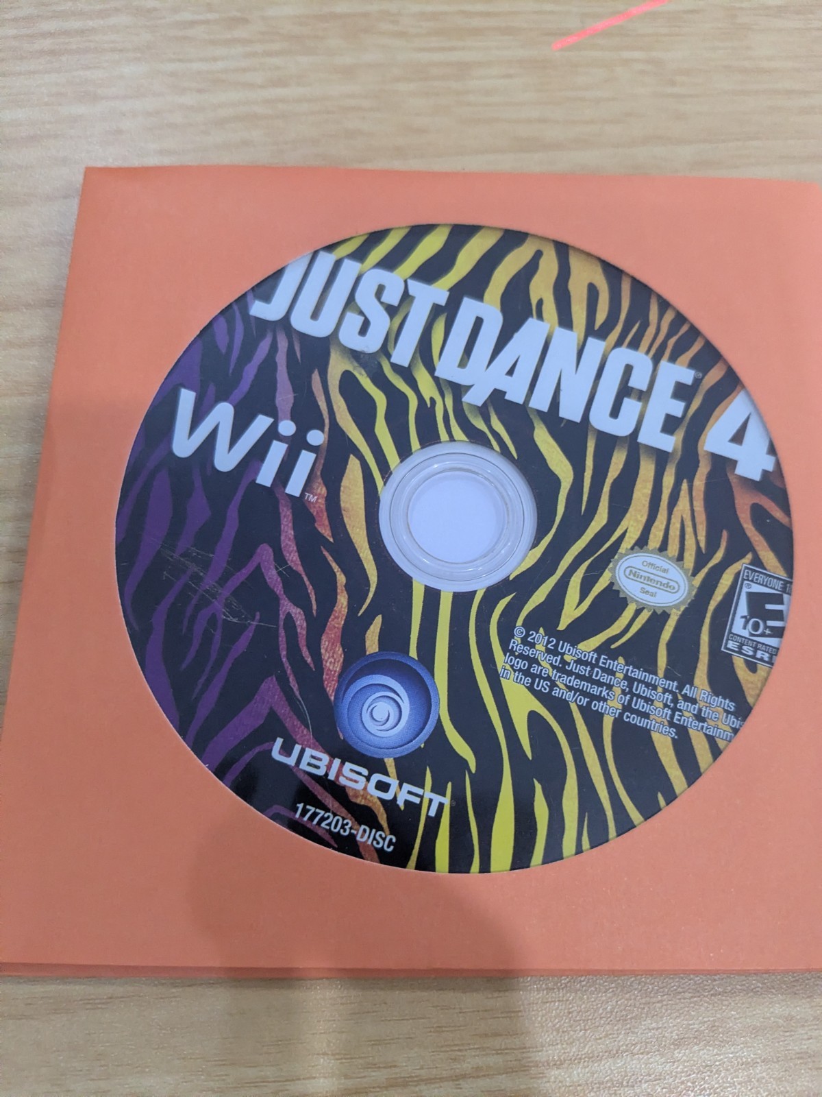 D1 Just Dance 4 Nintendo Wii Disc Only Polished