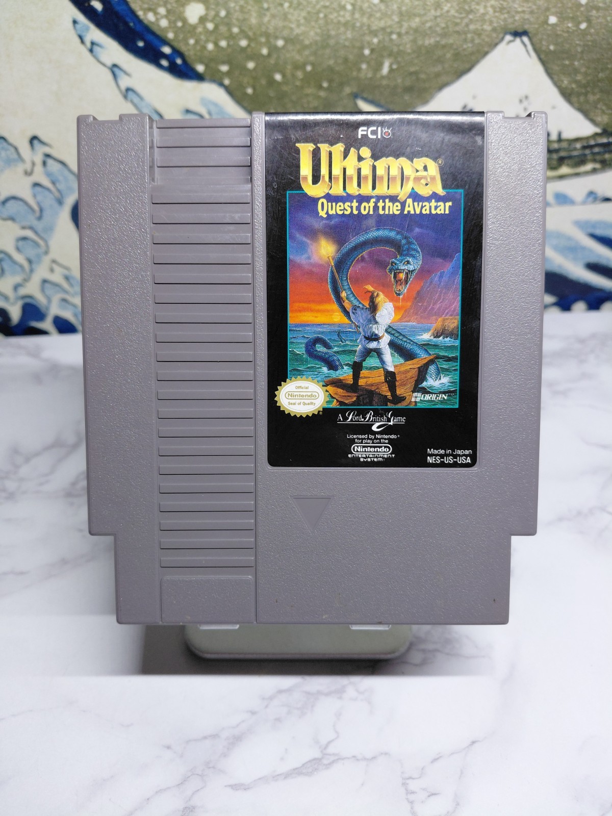 Ultima: Quest of the Avatar Nintendo NES Game Cartridge Authentic Manual Map
