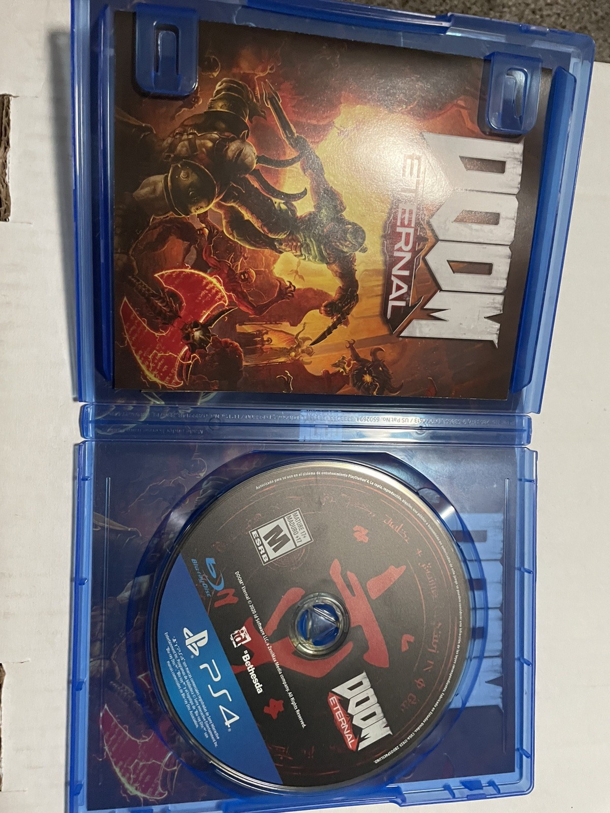 DOOM Eternal PS4 Bethesda Shooter M Mature Manual Included Doom Series