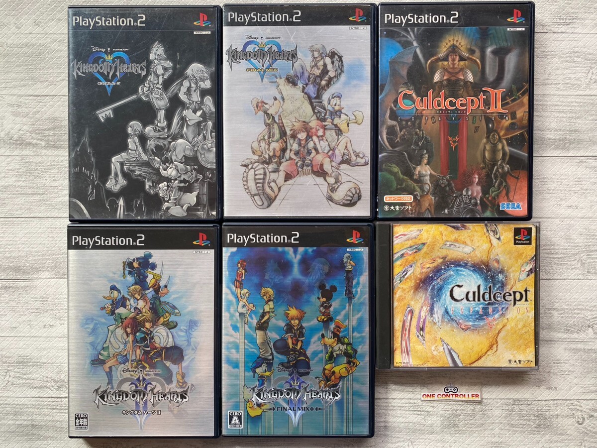 SONY PS 1 2 Kingdom Hearts ⅠⅡ & Final Mix & Culdcept ⅠⅡ 6games set