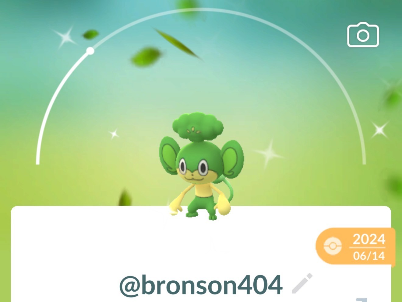 Pokemon Shiny Pansage TR–ADE G0 Unregistered