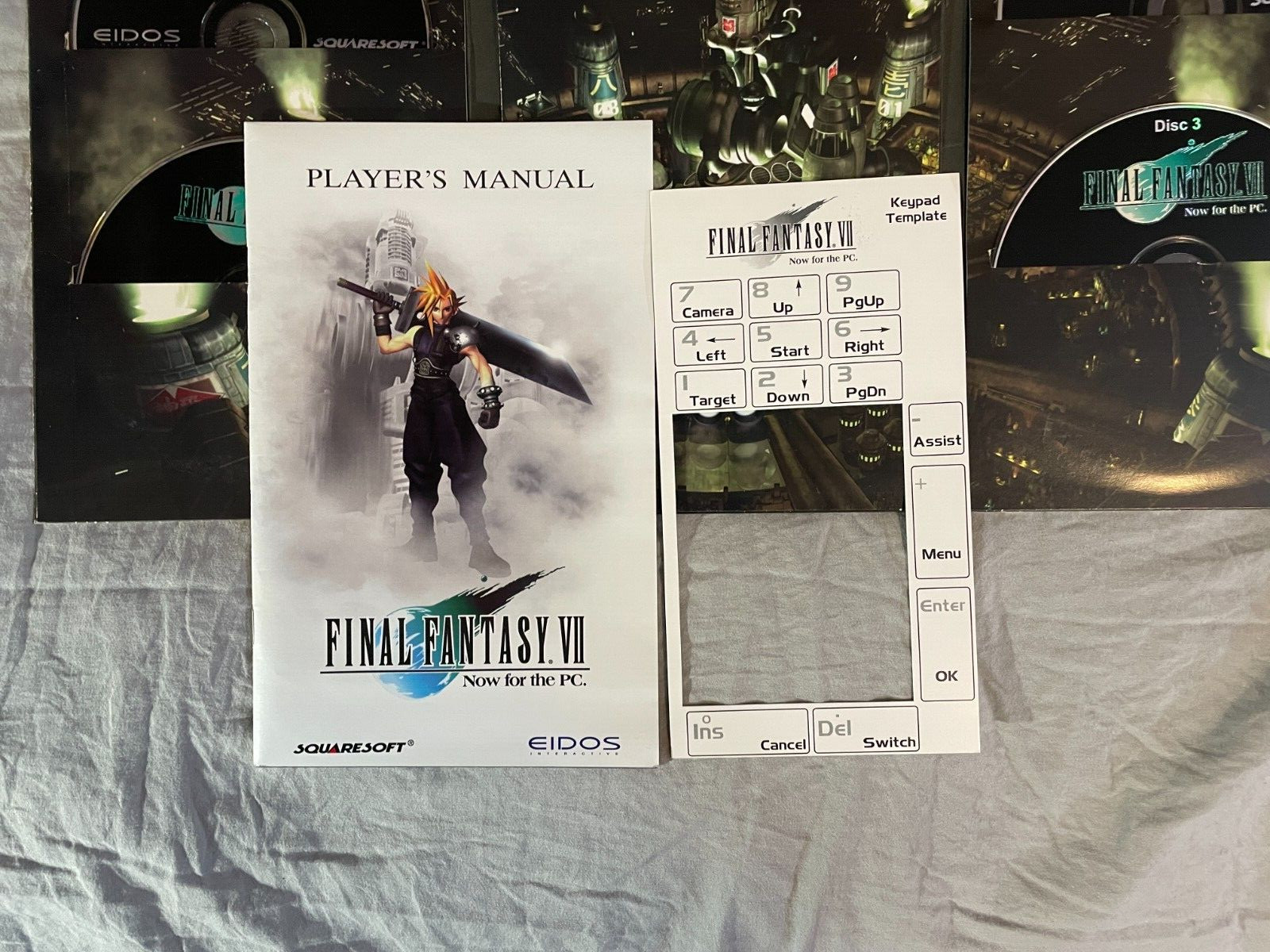 Final Fantasy VII 7 PC Trapezoid Big Box Flip Squaresoft Eidos Complete CIB