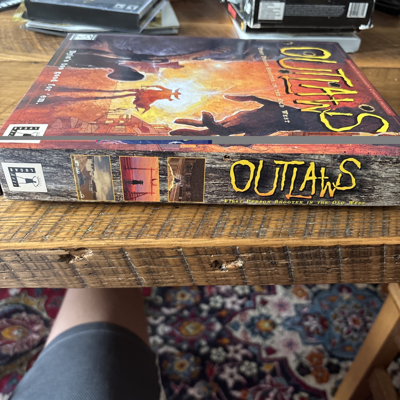 LucasArts Outlaws PC Big Box CD-ROM Game w/ Manual, T Teen FPS Shooter
