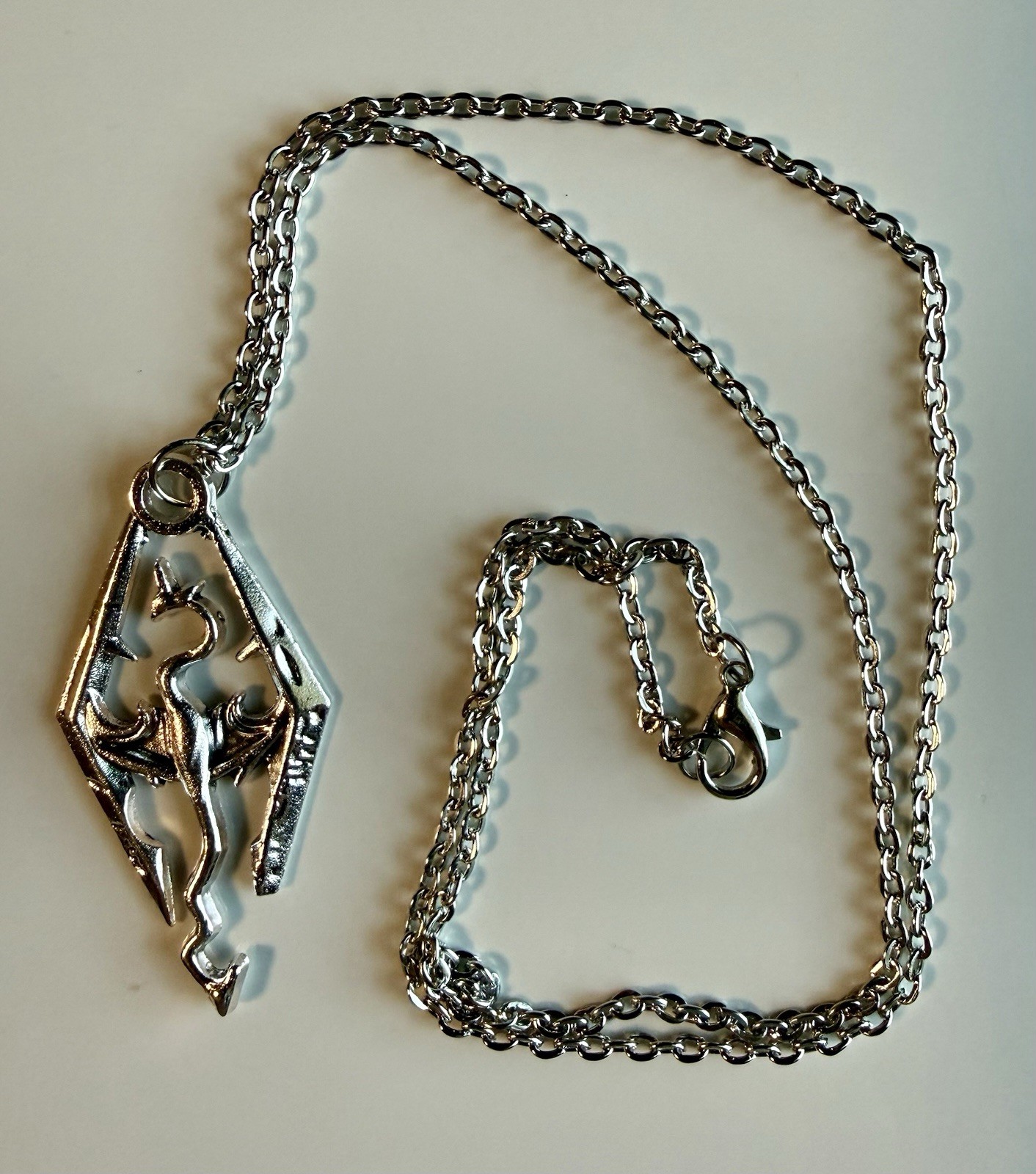 SKYRIM (The Elder Scrolls IV Oblivion) Stainless Metal Pendant With Chain & Ring