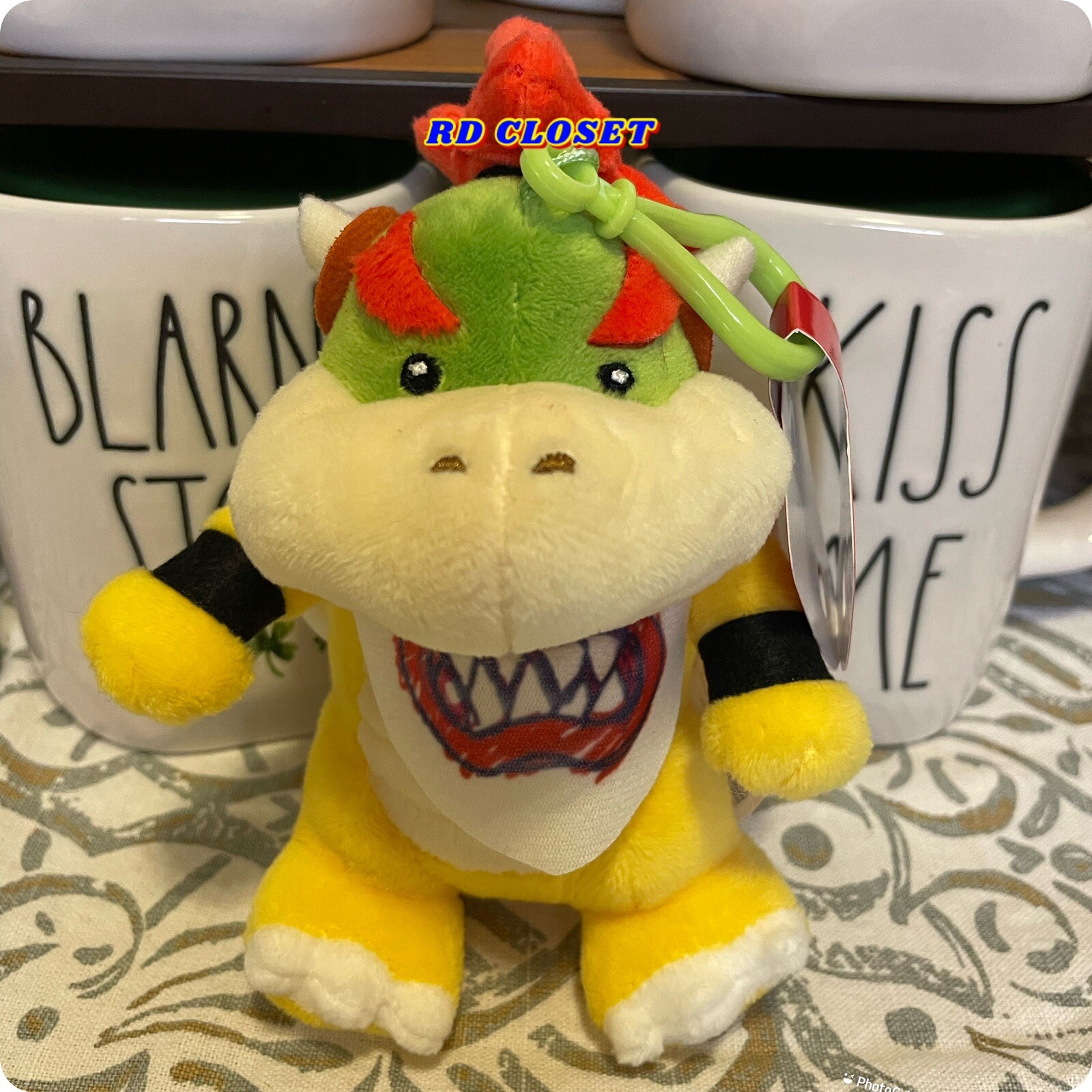 Universal Studios Super Nintendo World Bowser Jr. Plush Backpack Clip/Keychain.