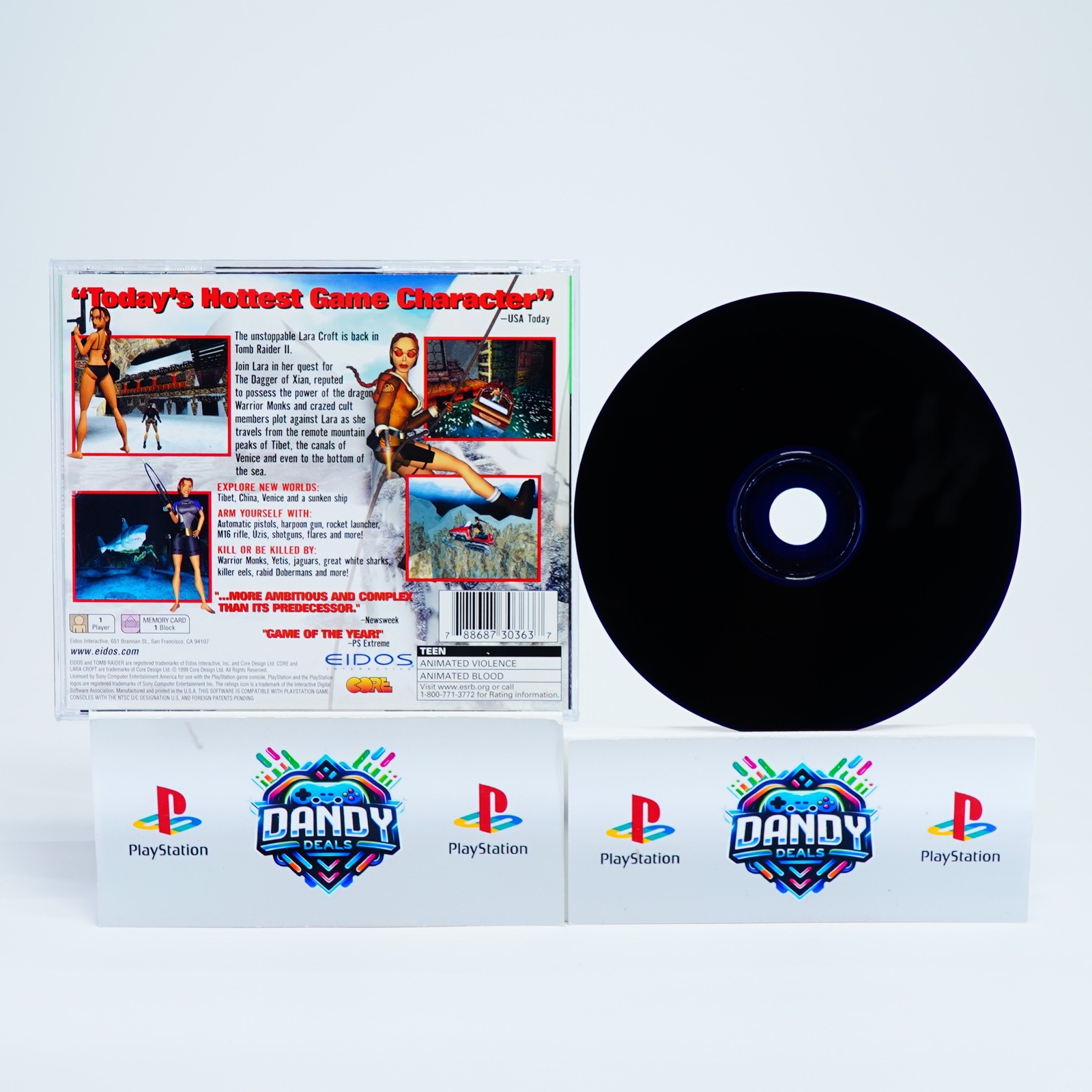 Tomb Raider 2 II PS1 CIB W/ Manual – PlayStation