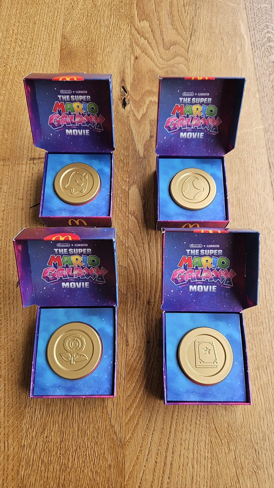 2026 McDonald’s Super Mario Galaxy 4 Coins – German Full set