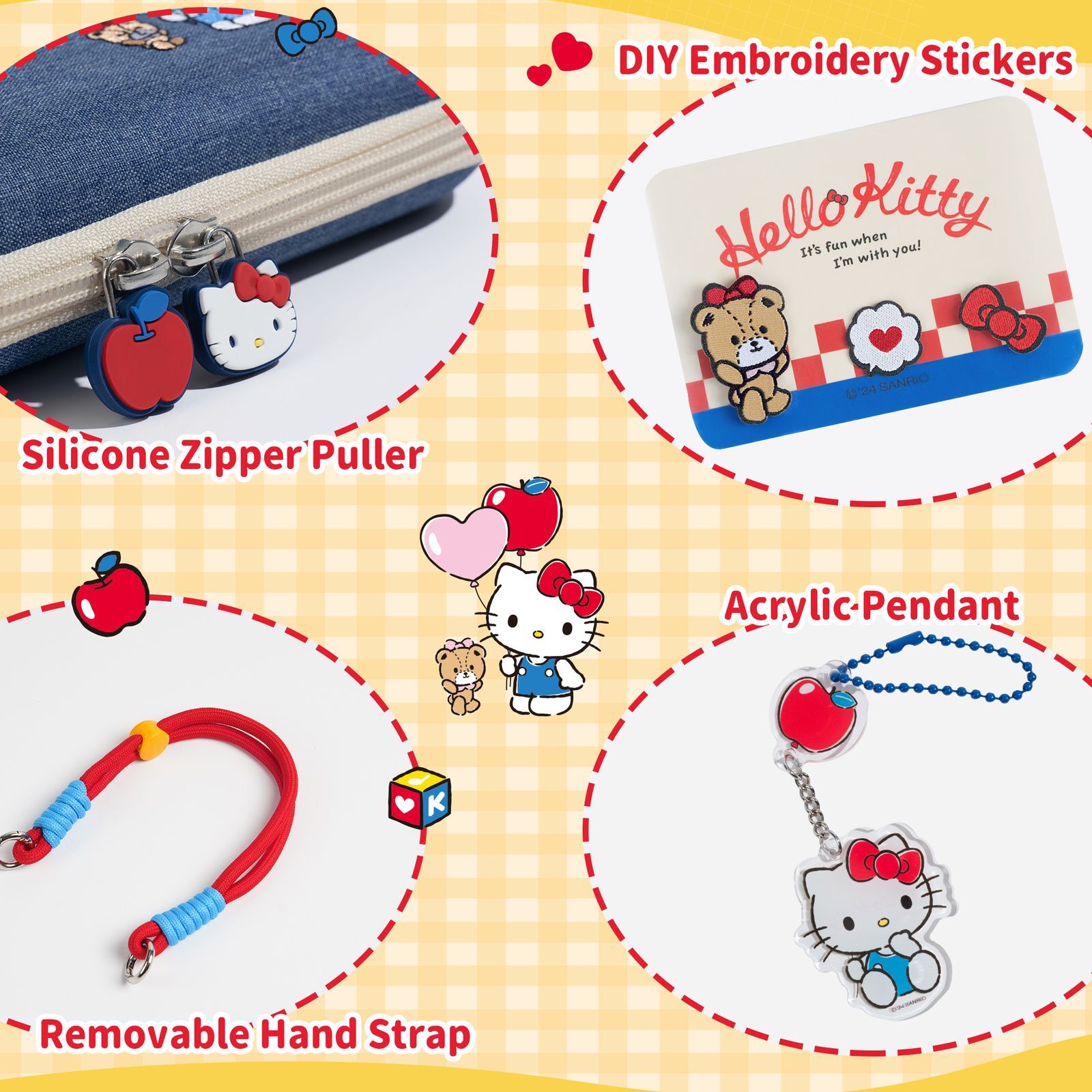 GeekShare X Sanrio Carry Case Cover for Nintendo Switch/OLED Kitty Gift Box Kits