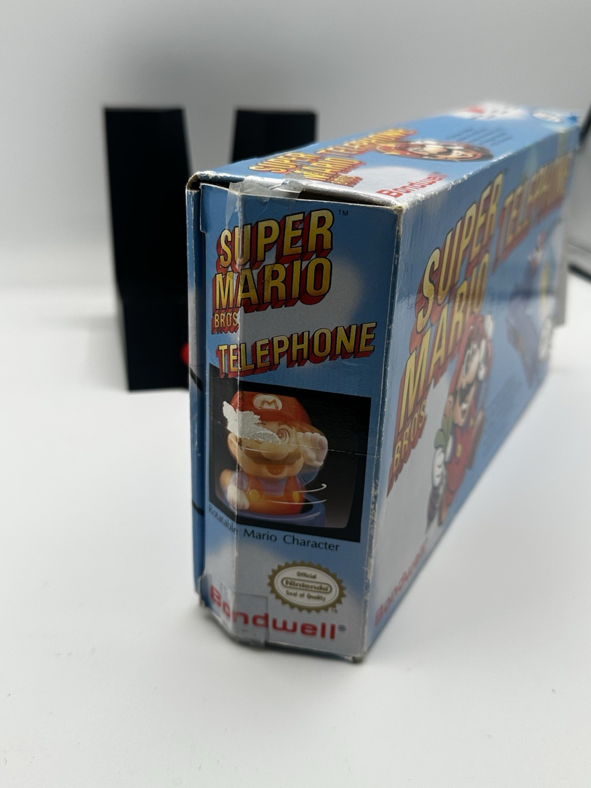 Super Mario Bros. Vintage 1990 Telephone Nintendo Blue Touch Working Condition