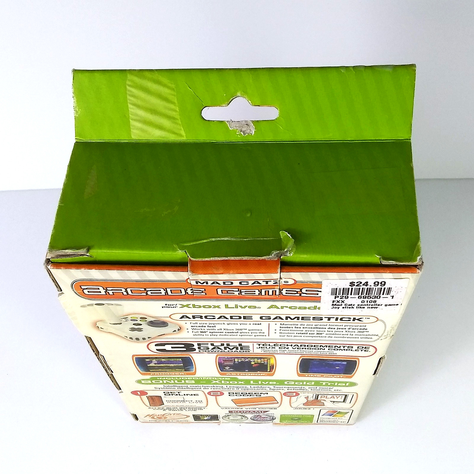 Mad Catz Arcade GameStick for Xbox 360 USB White 4758 New in box * READ