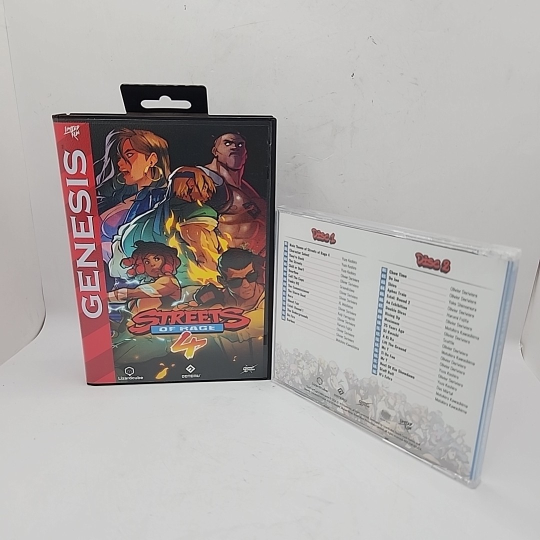 NEW Streets of Rage 4 Metal Cartridge with Case & Original Soundtrack
