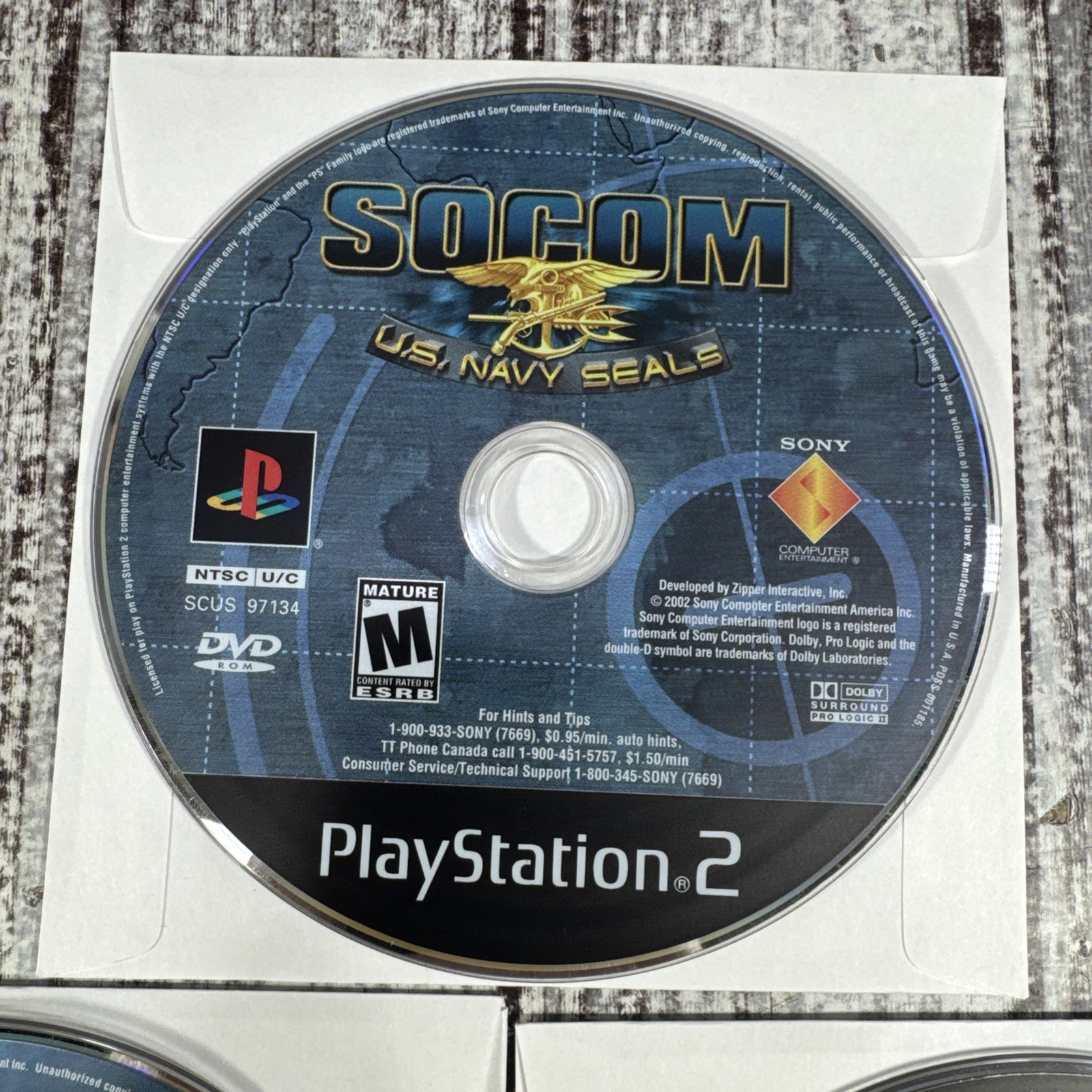 Sony PlayStation 2 PS2 Disc ONLY TESTED SOCOM US NAVY SEALS 1 2 3 BUNDLE LOT