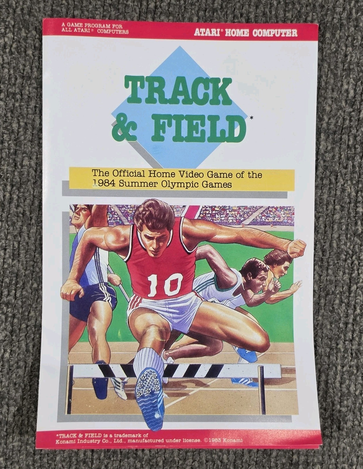 Track & Field Complete In Box With Controller Atari 400 800 1200XL TESTED 8 Bit