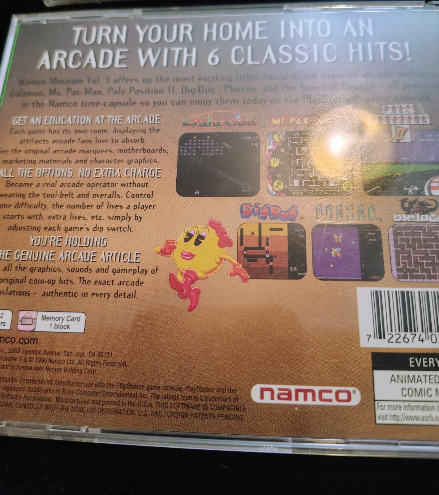 Lot of 4 Namco Museum Vol 3 PlayStation Frogger Caesars Palace Tetris Plus