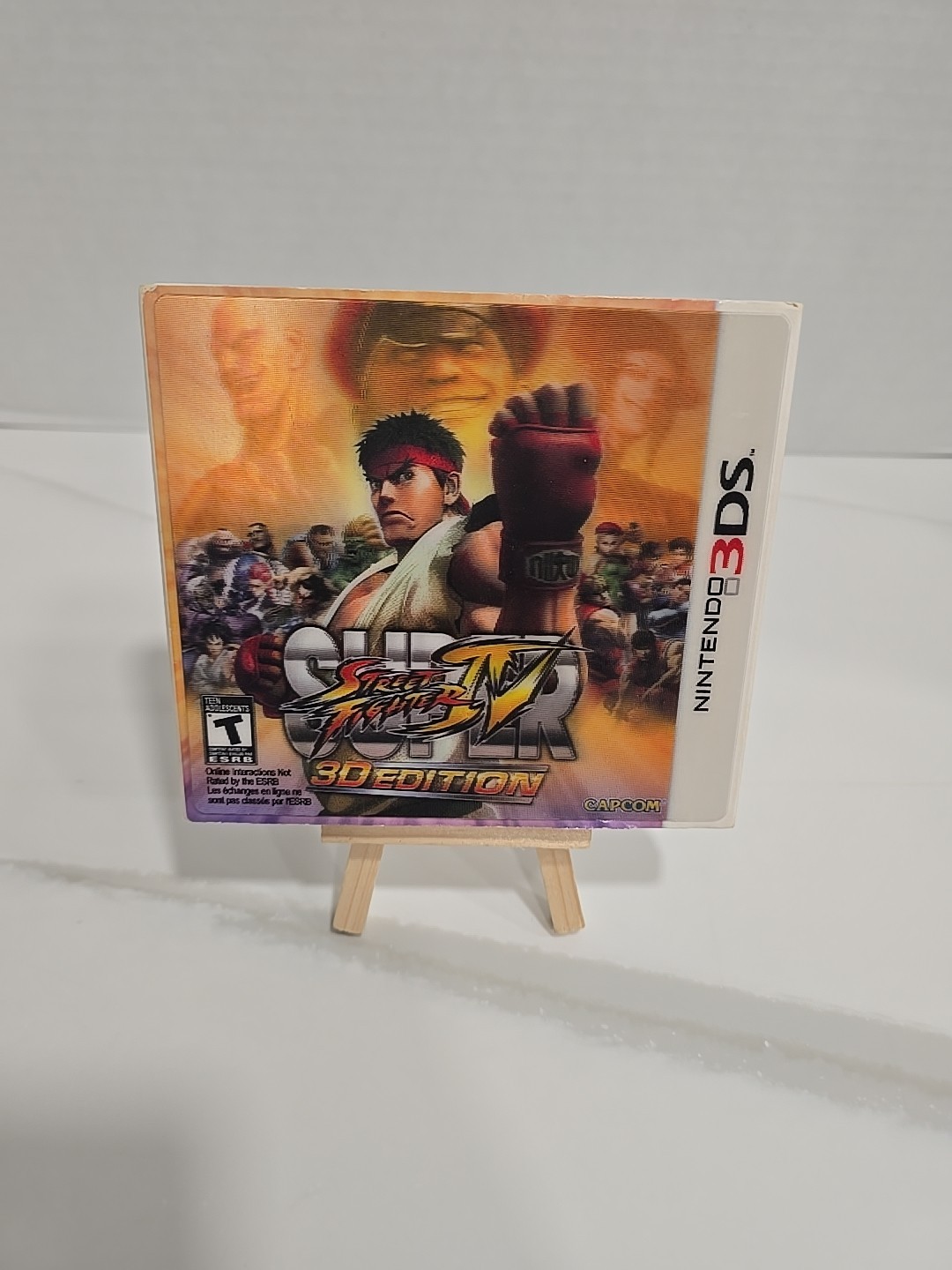Super Street Fighter IV 3D Edition Nintendo 3DS Lenticular Slipcover CIB TESTED