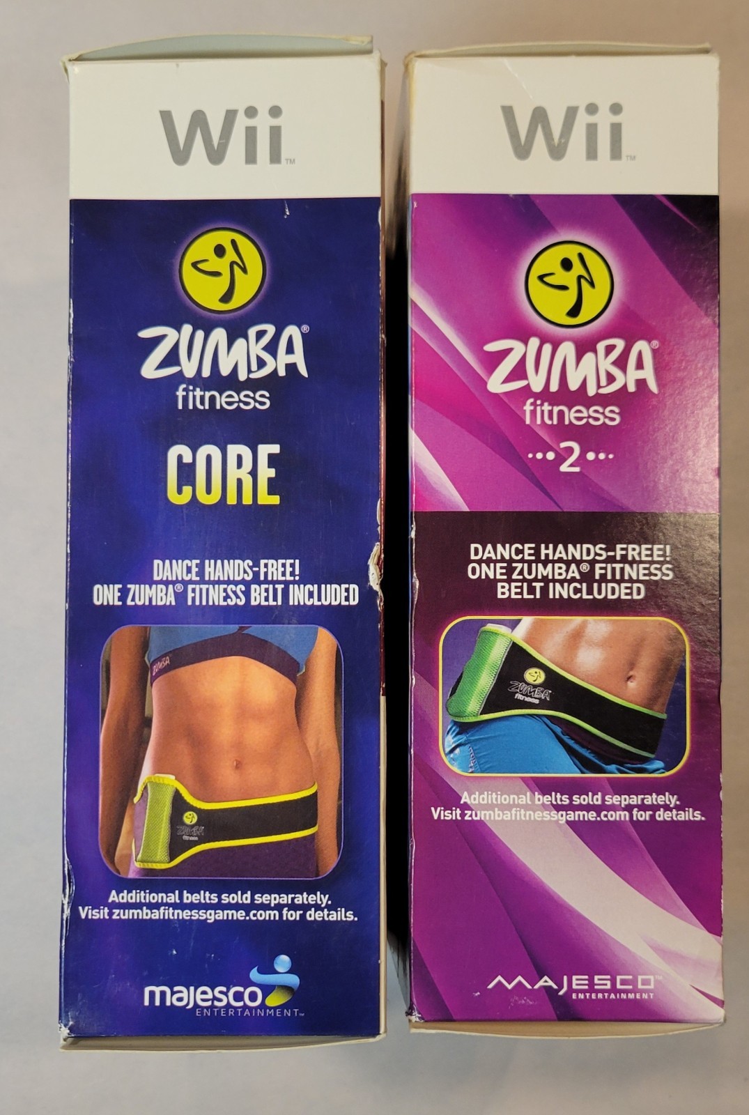 2011 Zumba Fitness 2 & 2012 Zumba Core Nintendo Wii Complete w/ Box CIB Game