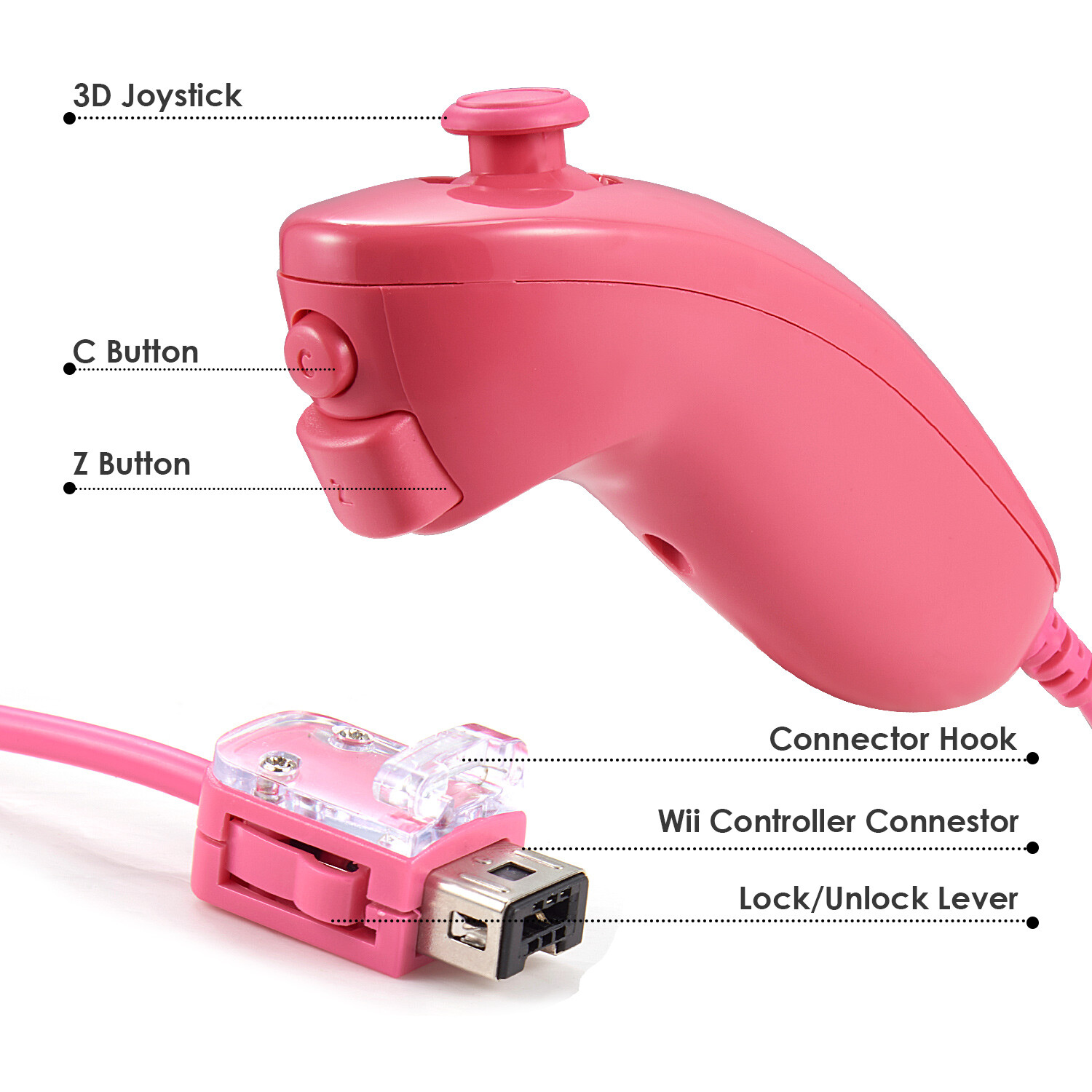 2 in 1 Built in Motion Plus Remote Controller+ Nunchuck For Nintendo Wii & Wii U