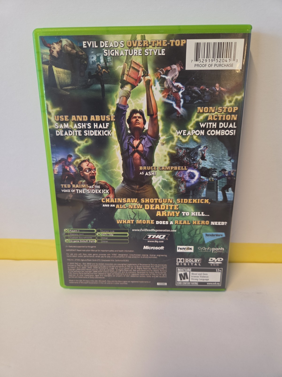 Evil Dead: Regeneration – Microsoft Xbox – Complete CIB Manual – Tested