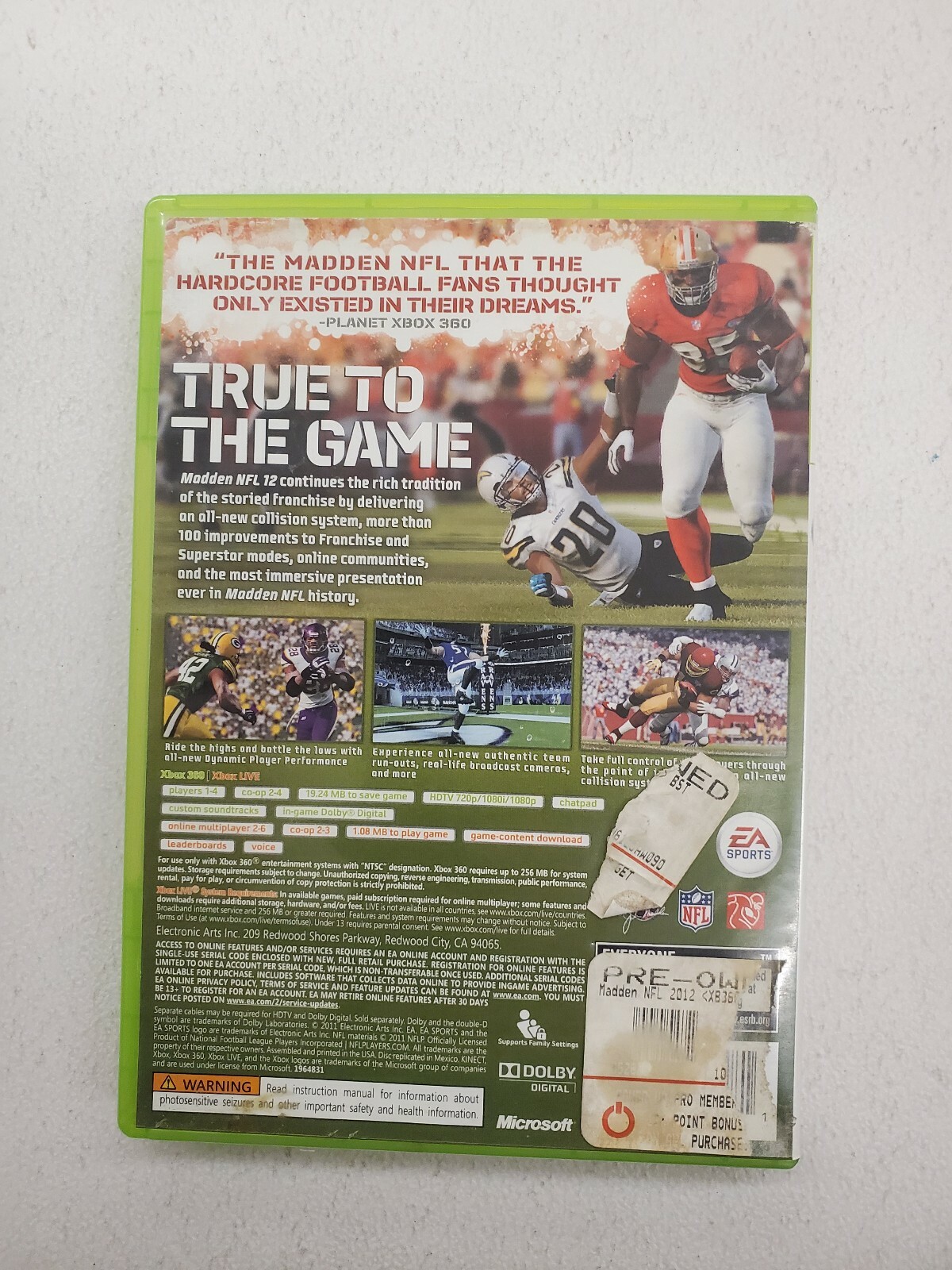 Xbox 360 : Madden NFL 12 VideoGames