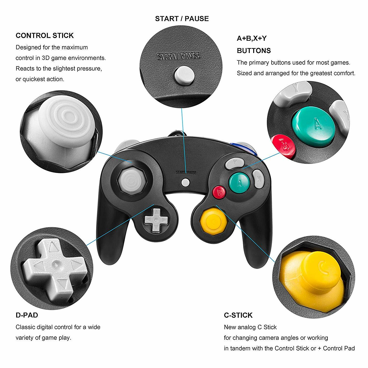 For GameCube Console Wired/Wireless Remote Controller Gamepad / Extension Cable