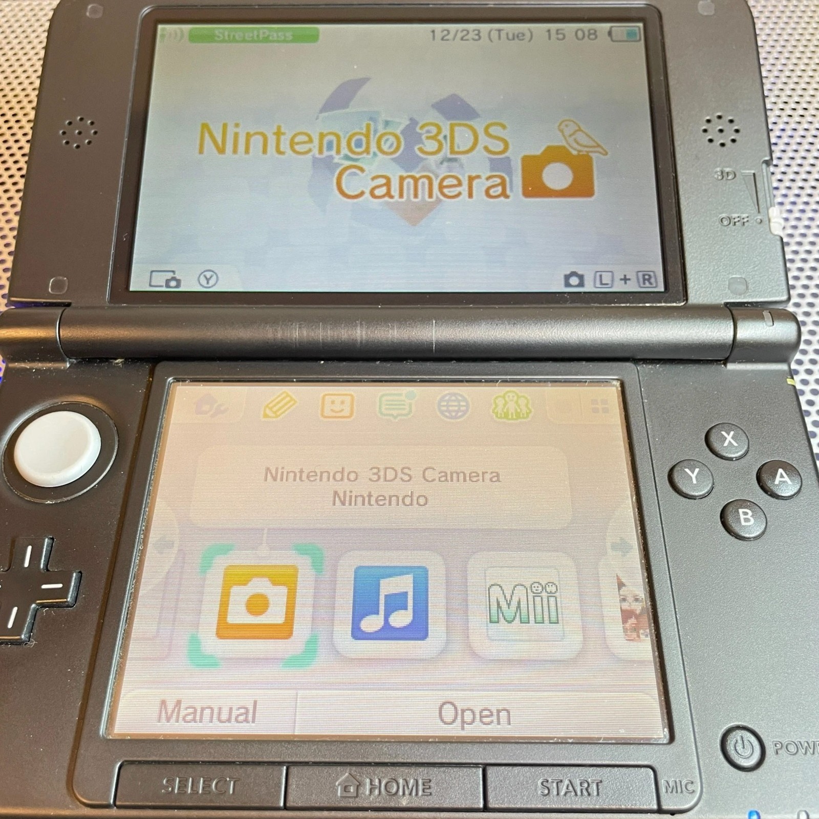 Nintendo 3DS LL XL Red Black Console Region Free English System + Charger SD