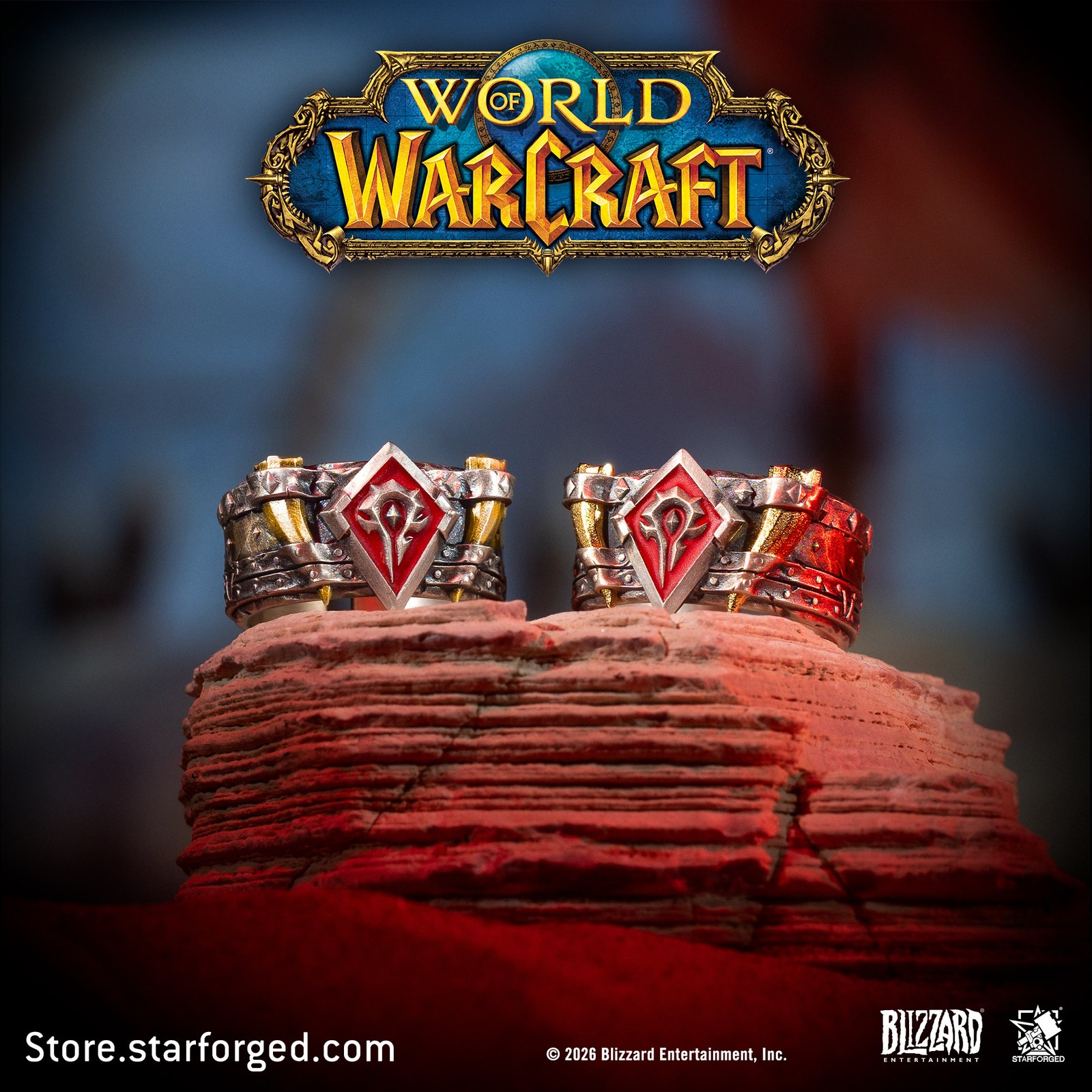 Starforged x World of WarCraft Horde Bronze Ring Adjustable