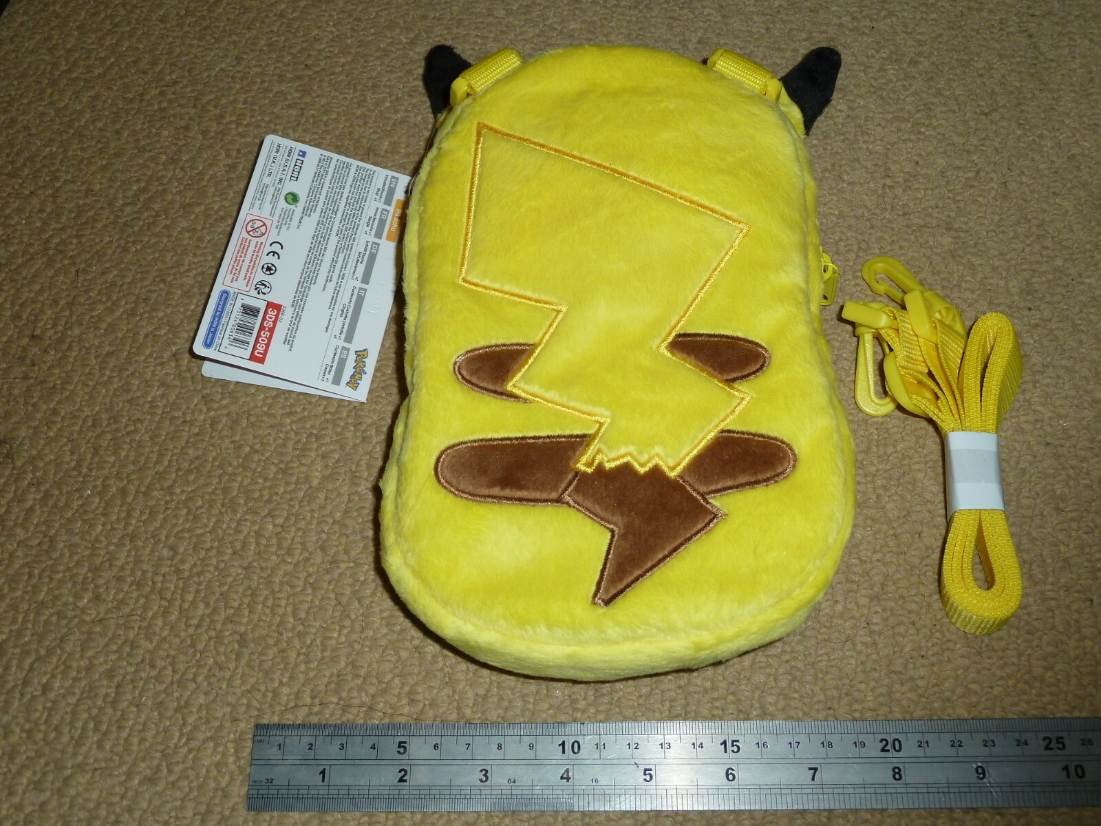 NINTENDO 3DS XL OFFICIAL POKEMON PIKACHU SOFT PLUSH CONSOLE CARRY CASE POUCH NEW
