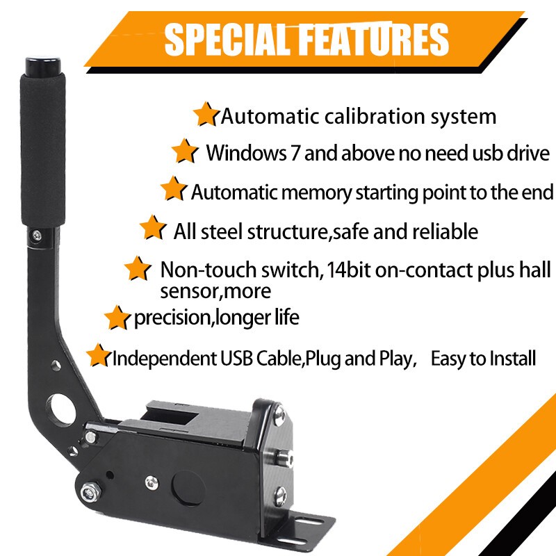 USB 14Bit Handbrake for PC Windows for Sim Racing Games G25/G27/G29/T500