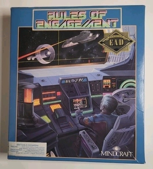 Vintage 1990 Mindcraft Rules of Engagement IBM Tandy 2 Disc PC Game Complete