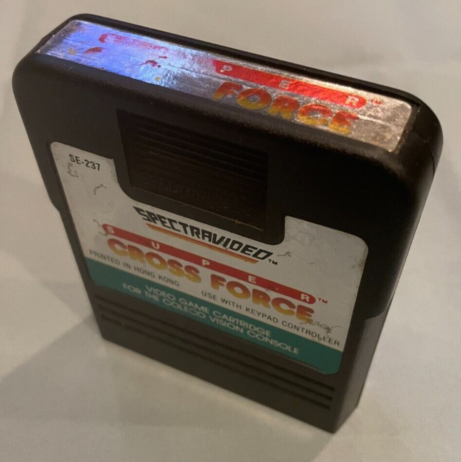 SUPER CROSS FORCE Authentic Spectravision ColecoVision Video Game Cartridge RARE