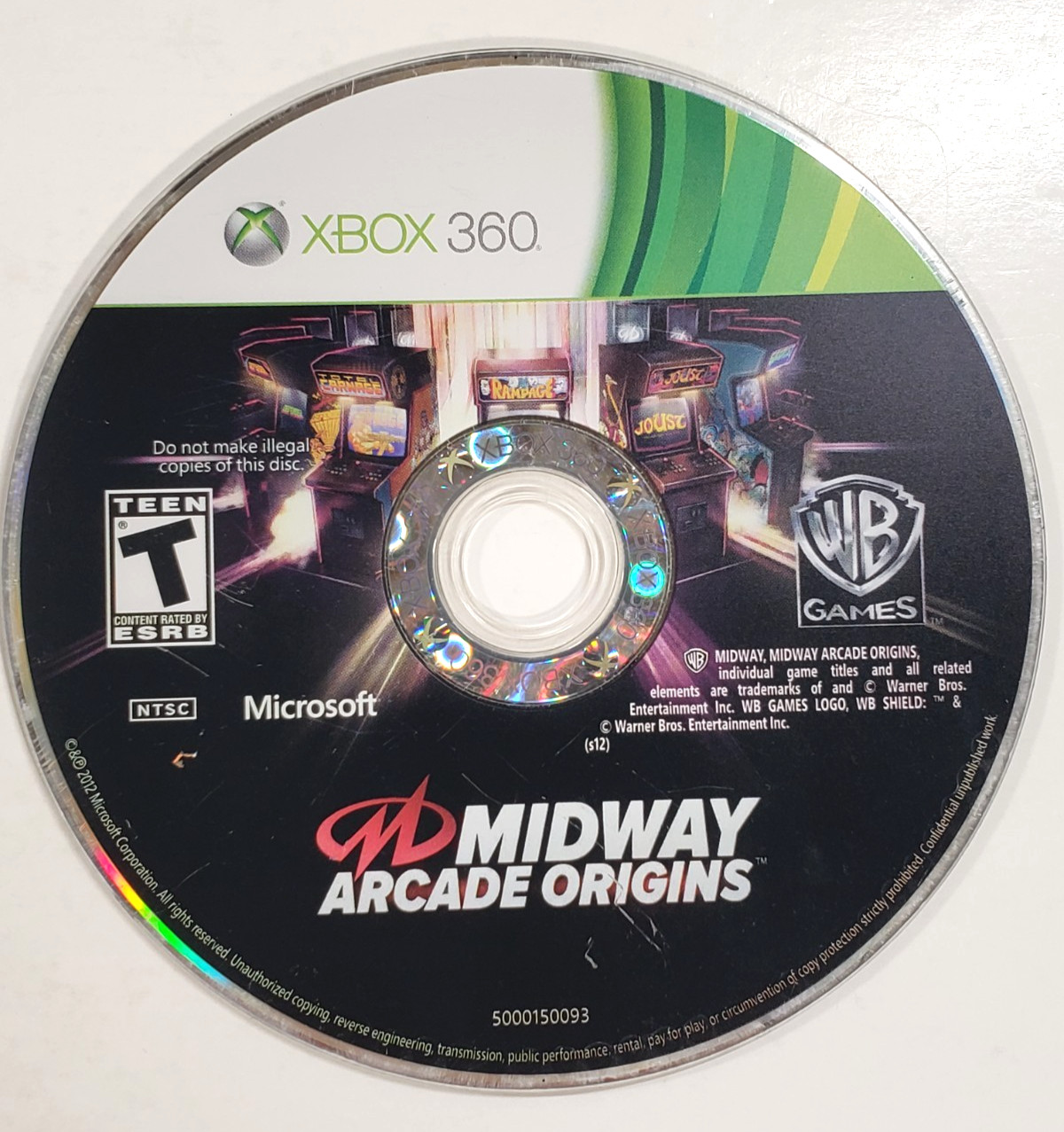 Midway Arcade Origins (Microsoft Xbox 360, 2012) Arcade Games Disc Only – Tested