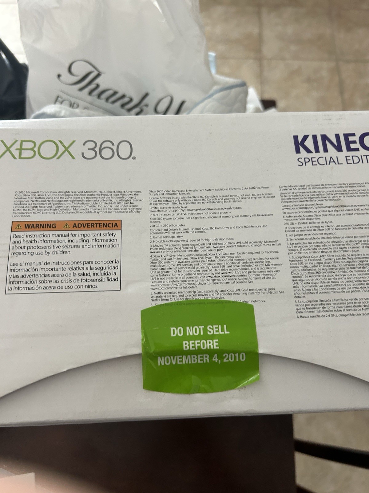 Microsoft Xbox 360 Kinect Special Edition 250GB Wi-Fi HDMI Black Console