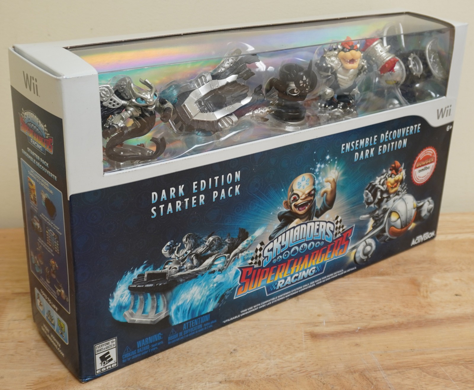 Sealed Wii Skylanders Super Chargers Racing Dark Edition Bowser, Plane, Trophy