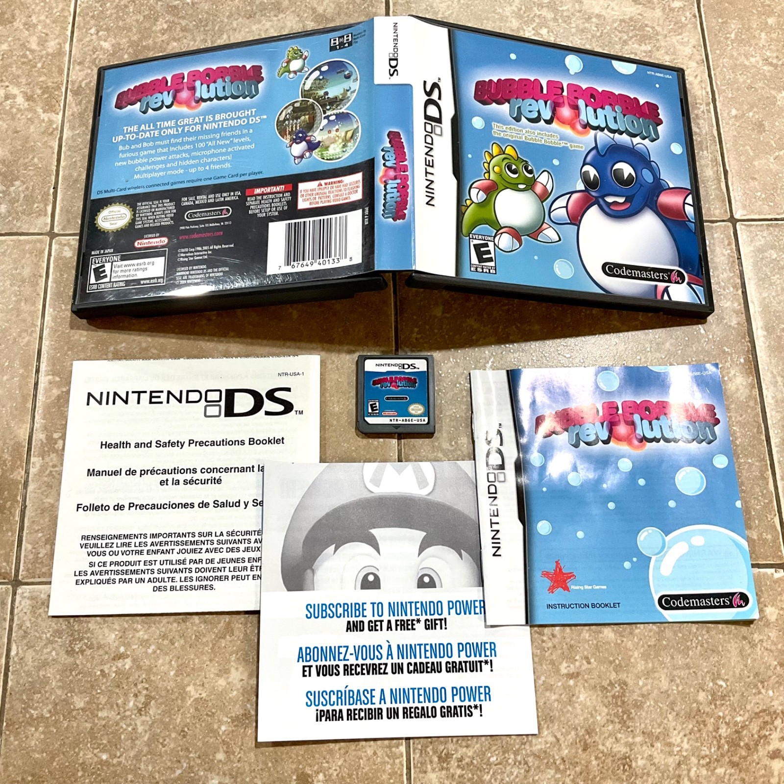 Bubble Bobble Revolution AUTHENTIC (Nintendo DS) CIB Complete Manual All Inserts