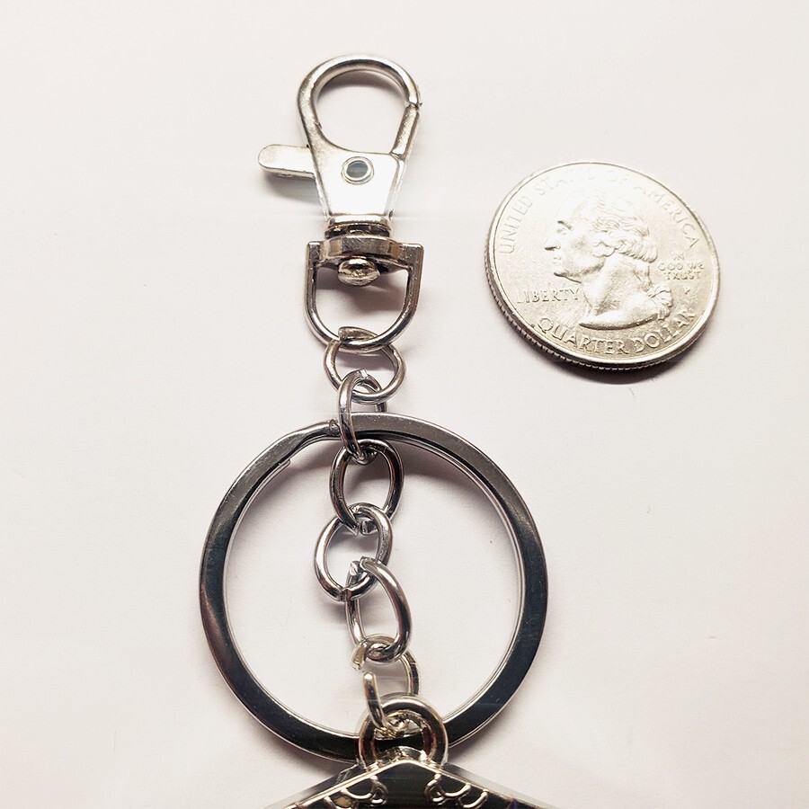 Zelda keychain metal blue Hyrule shield backpack hanger clip accessory gift ▲▲▲