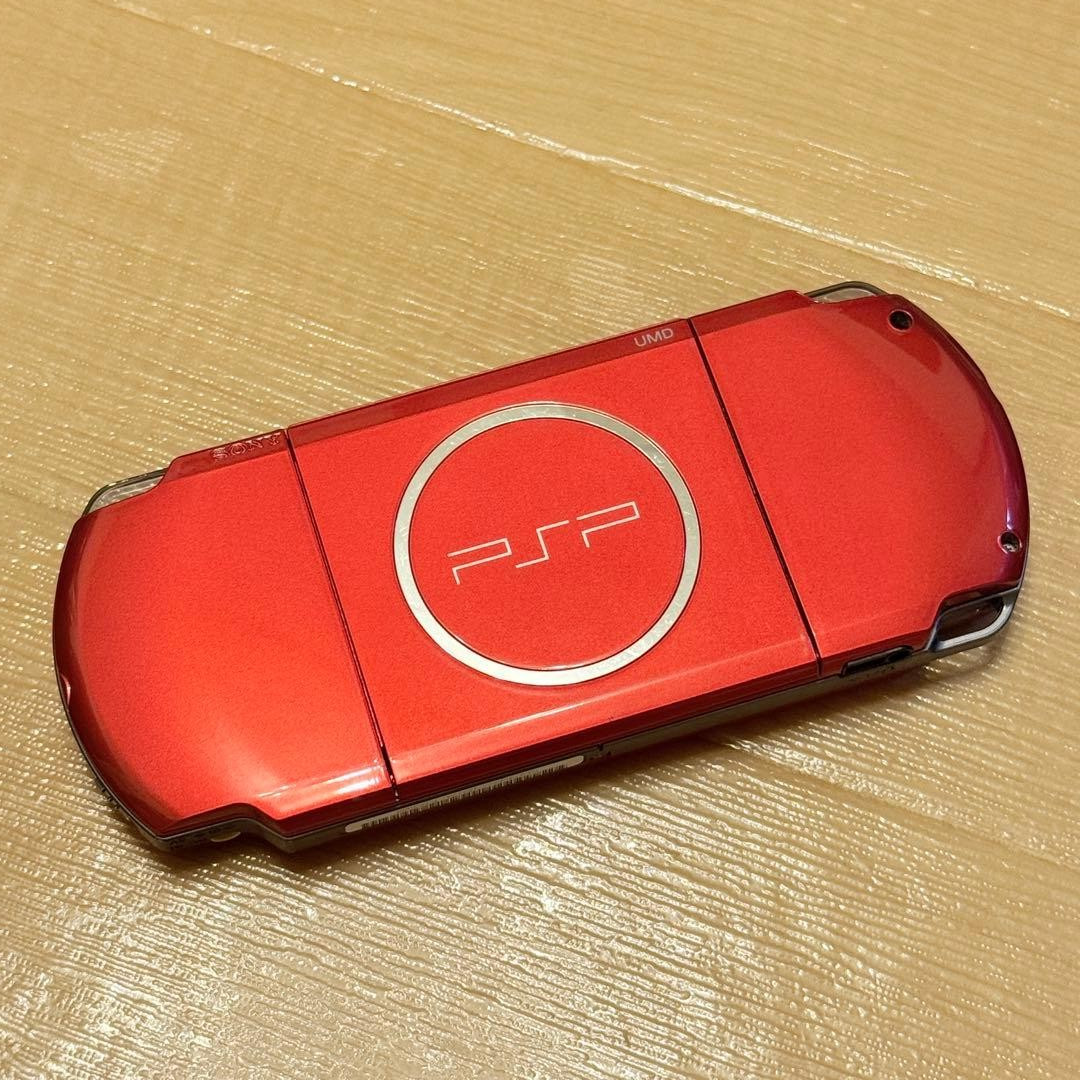 Sony PSP-3000 PSP 3000 console Radiant Red Working English language no battery